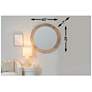 7_Cooper Classics Shelton Walnut 40" Round Wall Mirror more views