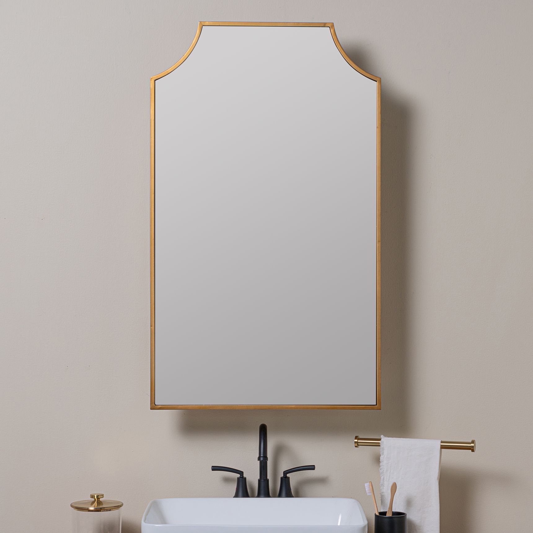 Cooper Classics Simone 21" Wide Shiny Gold Medicine 796H6