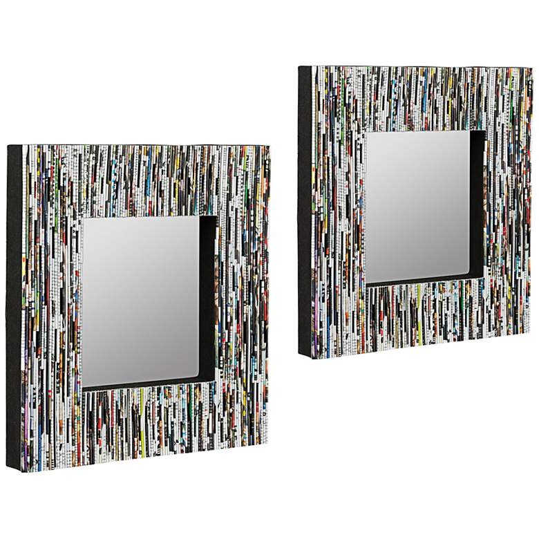 Image 1 Cooper Classics Soto Recycled 15 inch Square Mirror Set of 2
