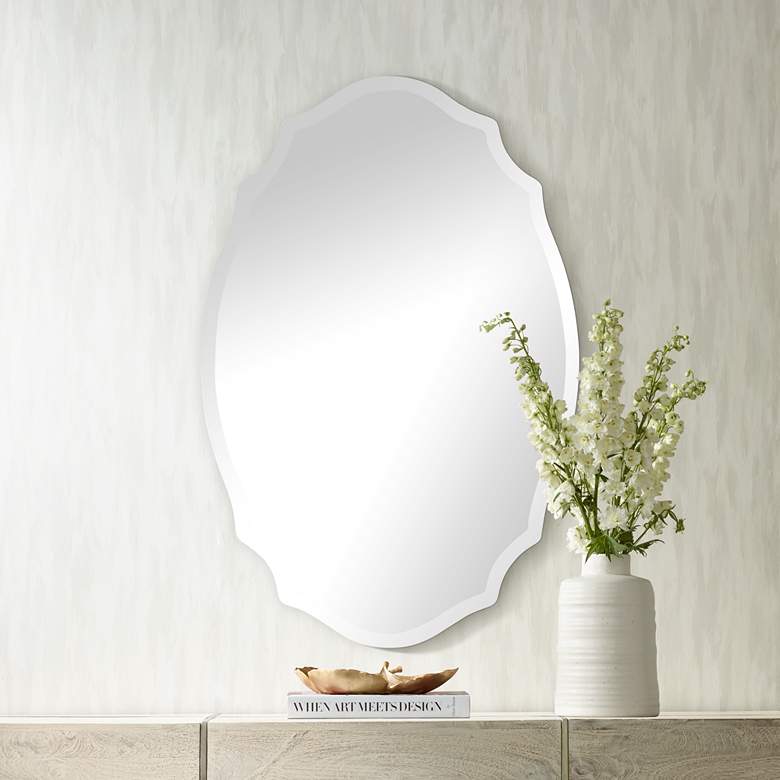 Image 1 Cooper Classics Tia Beveled 24 inch x 36 inch Oval Wall Mirror