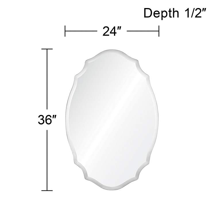 Image 4 Cooper Classics Tia Beveled 24 inch x 36 inch Oval Wall Mirror more views