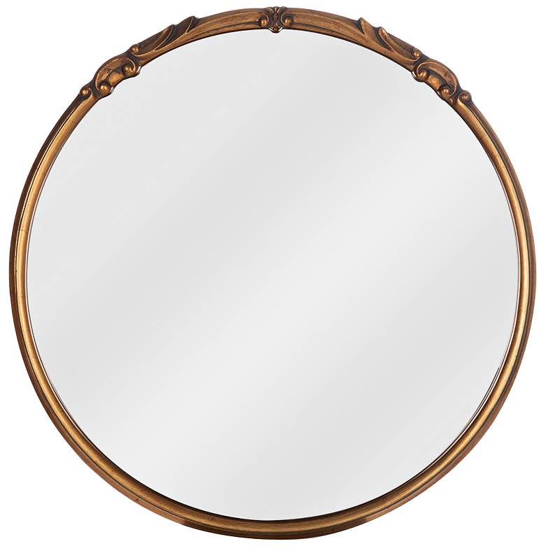 Image 1 Cooper Classics Tristen Gold Leaf 31 1/2" Round Wall Mirror