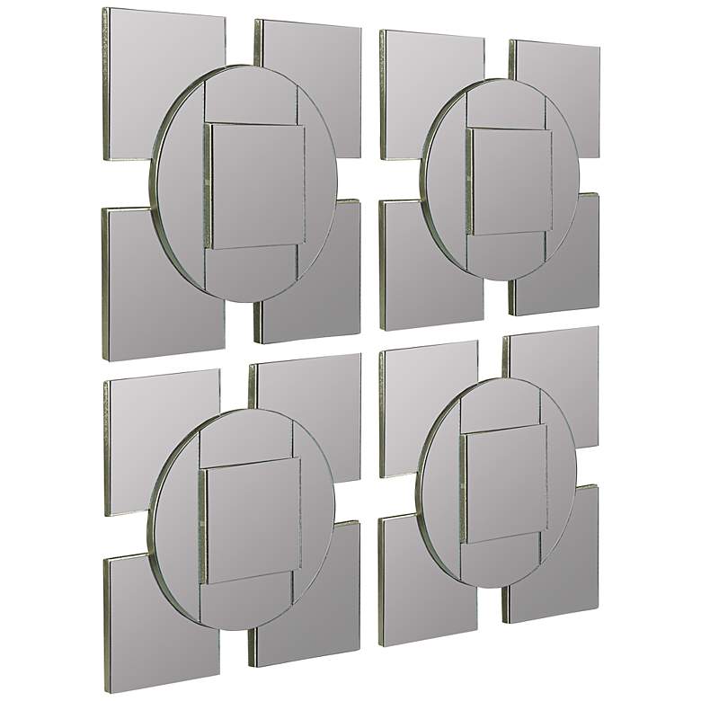 Image 1 Cooper Classics Tupan 13 3/4 inch Square Wall Mirror Set of 4