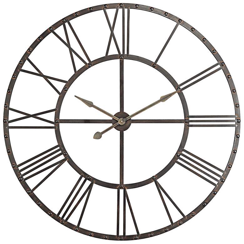 Image 1 Cooper Classics Upton 44 1/2" Wide Copper Wall Clock