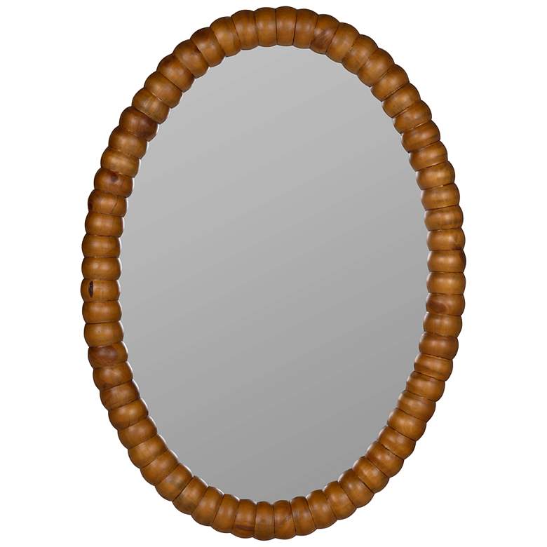 Image 1 Cooper Classics Wallace Wood 26 1/2" x 36" Oval Wall Mirror