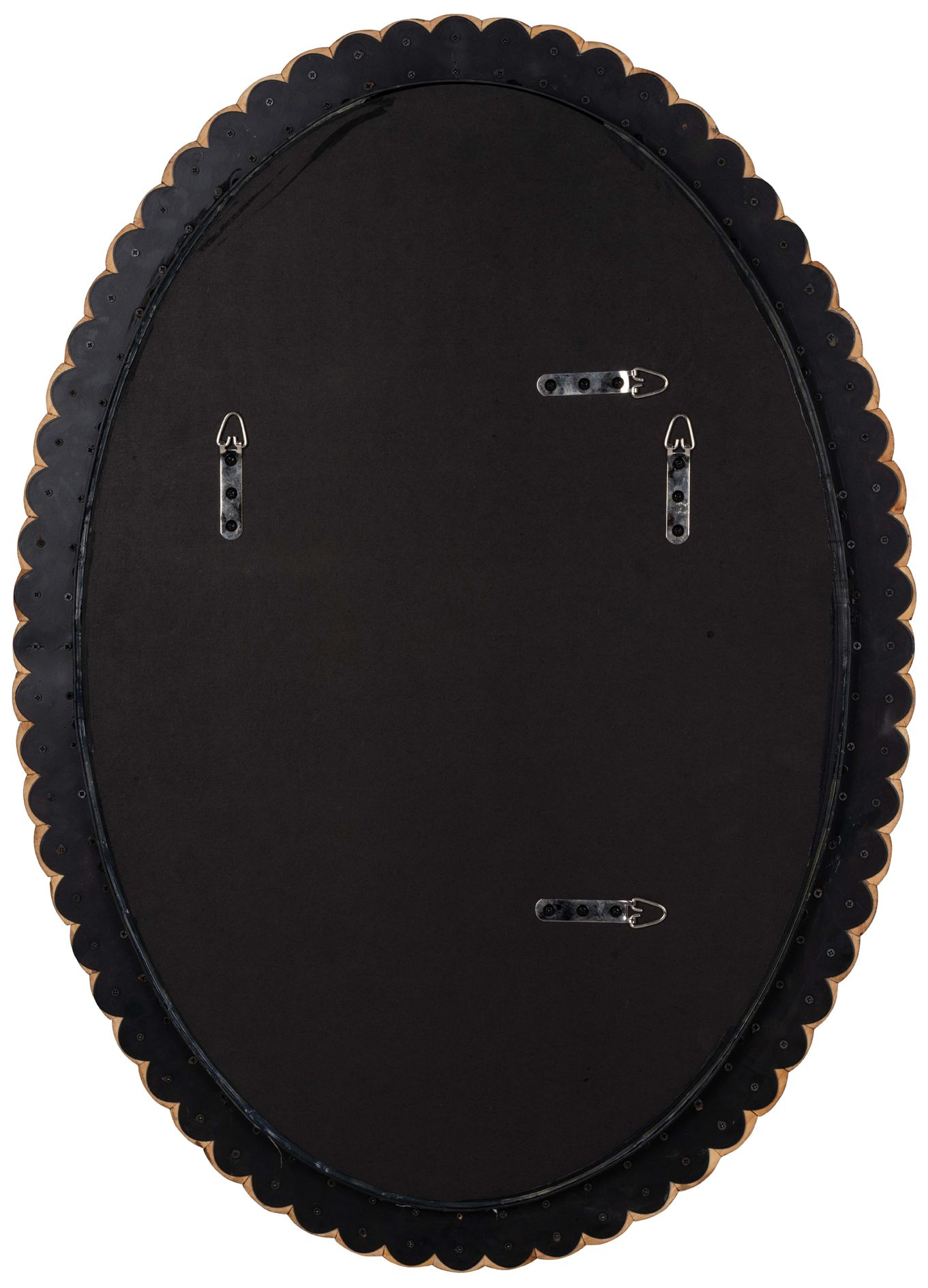 Image 2 Cooper Classics Wallace Wood 26 1/2" x 36" Oval Wall Mirror more views