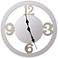 Cooper Classics Wells 15 3/"4 Wide Silver Wall Clock