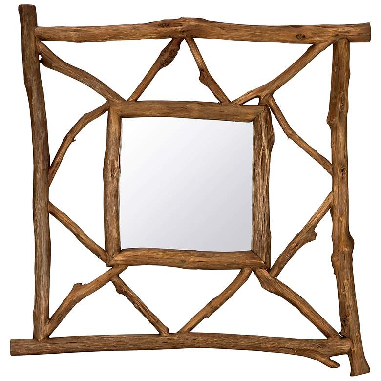 Image 1 Cooper Classics Westin 40 3/4 inch Square Wood Wall Mirror
