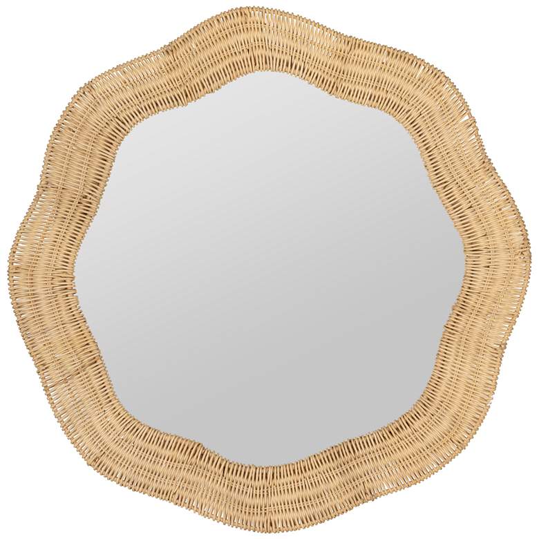 Image 1 Cooper Classics x Erin Gates Scalloped Linden Round Wall Mirror
