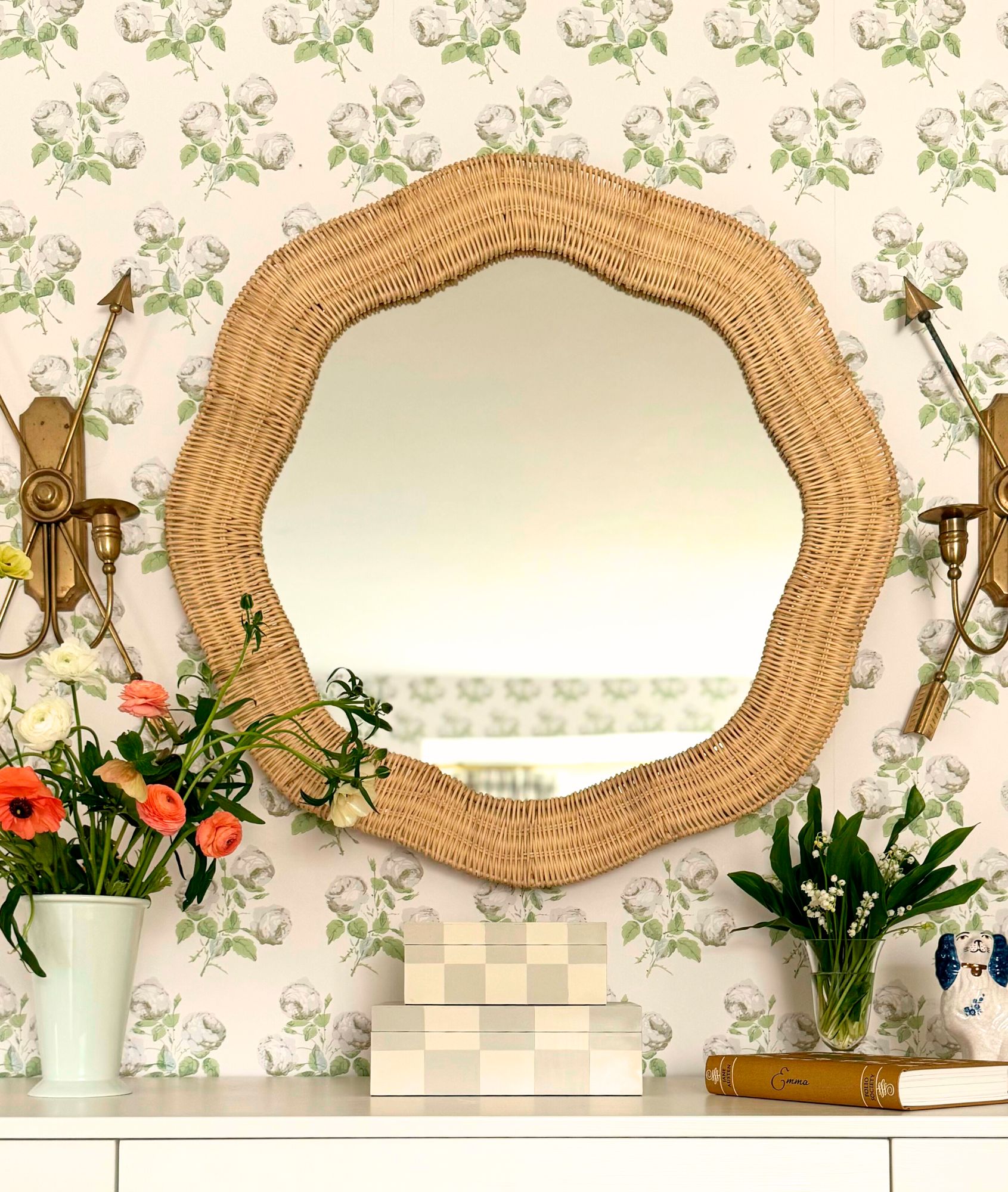 Image 3 Cooper Classics x Erin Gates Scalloped Linden Round Wall Mirror more views