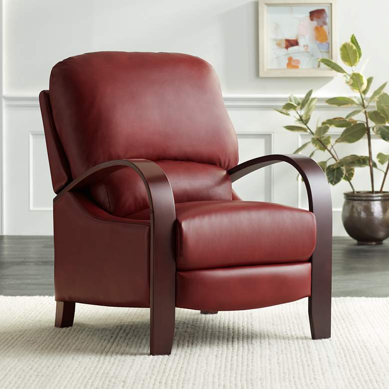 Image 1 Cooper Legends Crimson Faux Leather 3-Way Recliner Chair