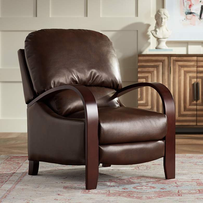 Image 1 Cooper Legends Faux Leather Chocolate 3-Way Recliner