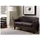 Cooper Rich Chocolate Brown Bonded Leather Settee