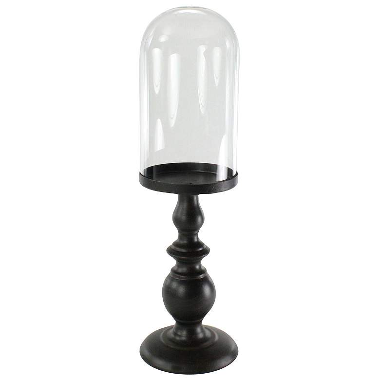 Image 1 Cooper Tall Metal Base Pedestal with Tall Glass Dome