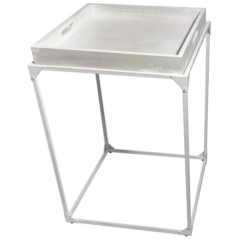 Image 1 Cooper Whitewash Tray Table