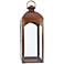 Cooperstown 25" High Antique Copper Lantern Candle Holder