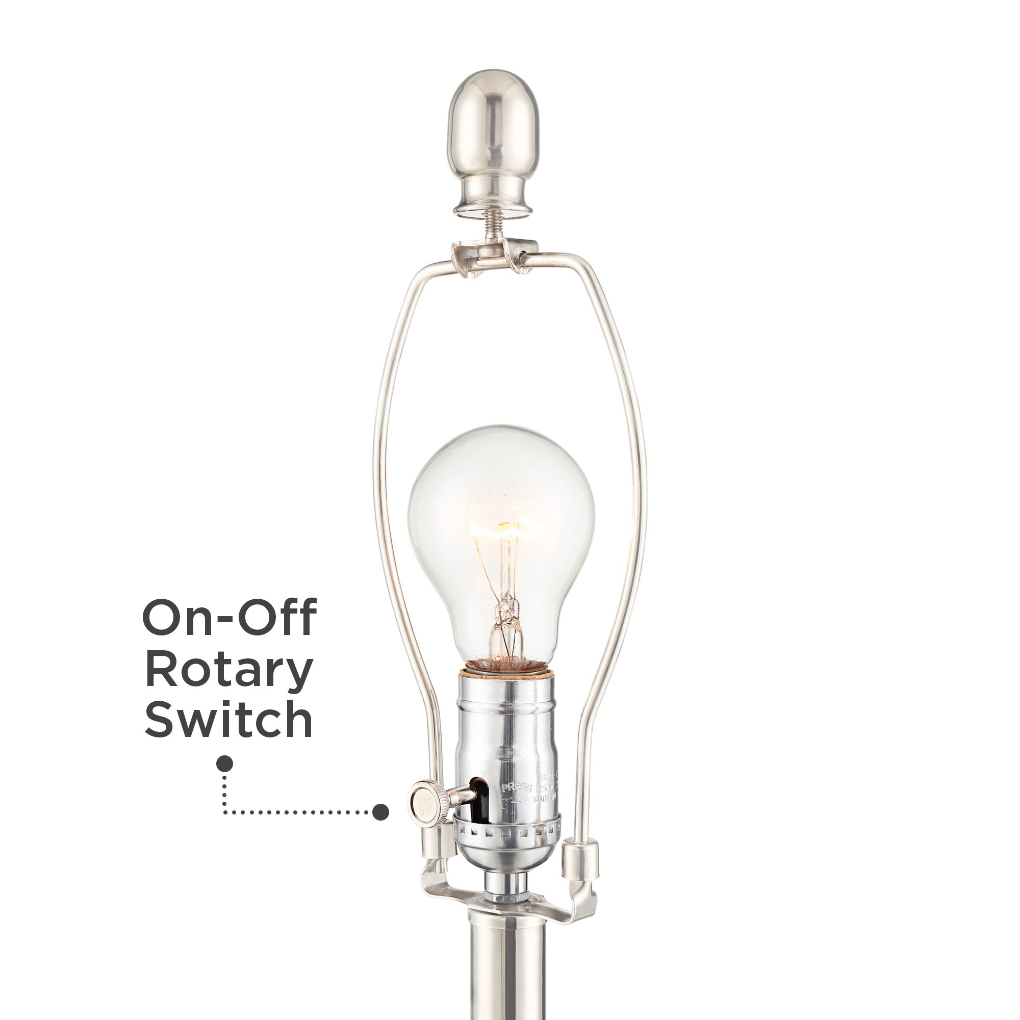 Image 3 Copeland Chrome and Glass USB Table Lamps with Ivory Pleat Shades Set of 2 more views