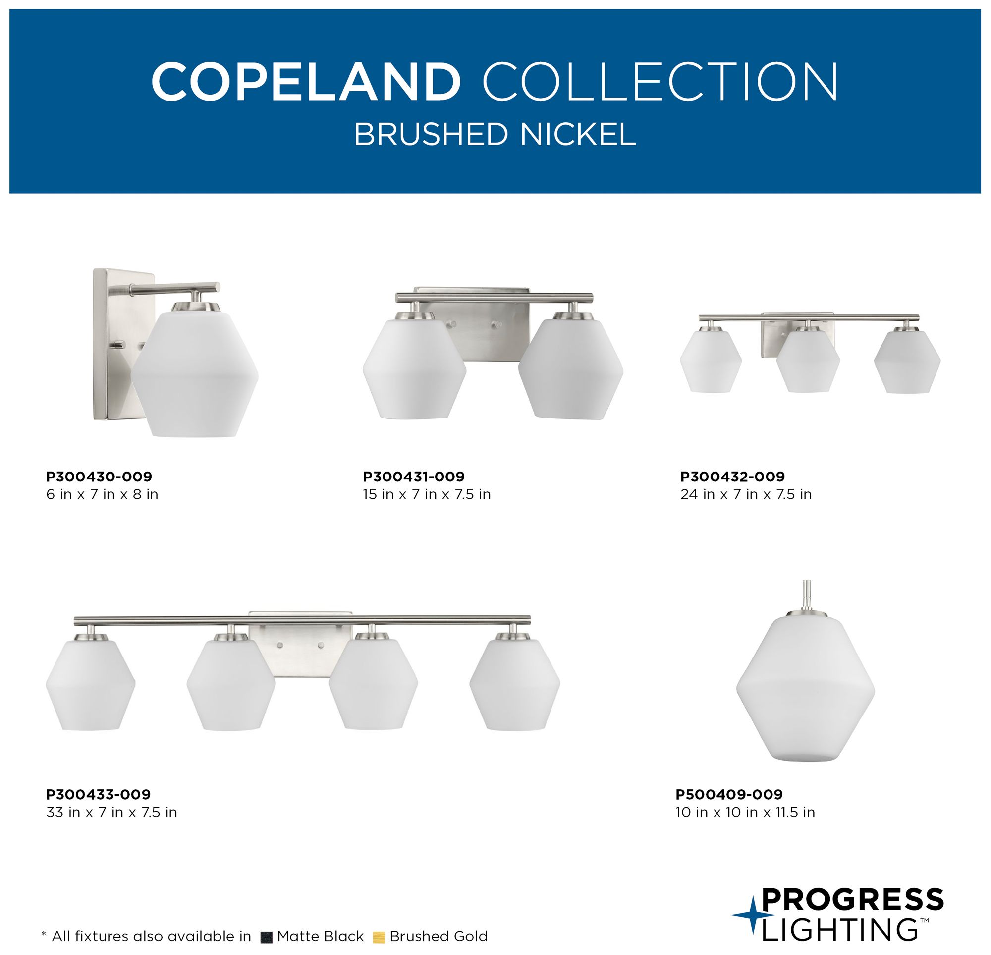 Copeland Collection Four-Light Mid-Century Modern Vanity Light