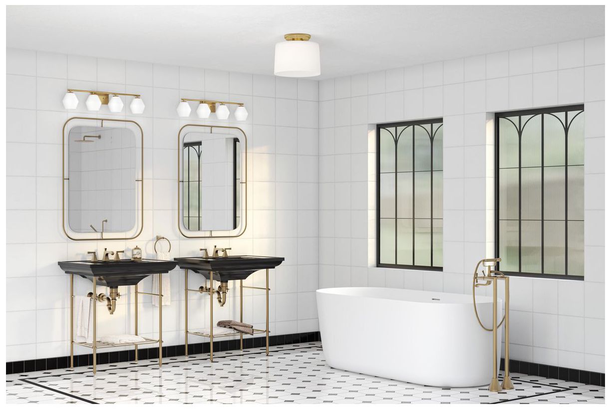Image 2 Copeland Collection Four-Light Mid-Century Modern Vanity Light more views
