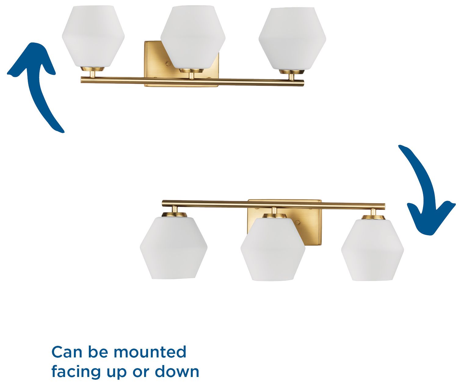 Copeland Collection Three-Light Vanity Mid-Century Modern Vanity Light