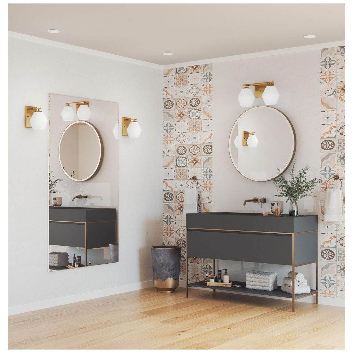 Image 3 Copeland Collection Two-Light Mid-Century Modern Vanity Light more views