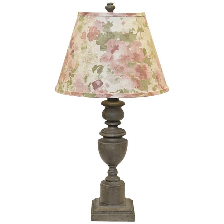 Image 1 Copen Gray Table Lamp with Fleurie Dusty Rose Shade