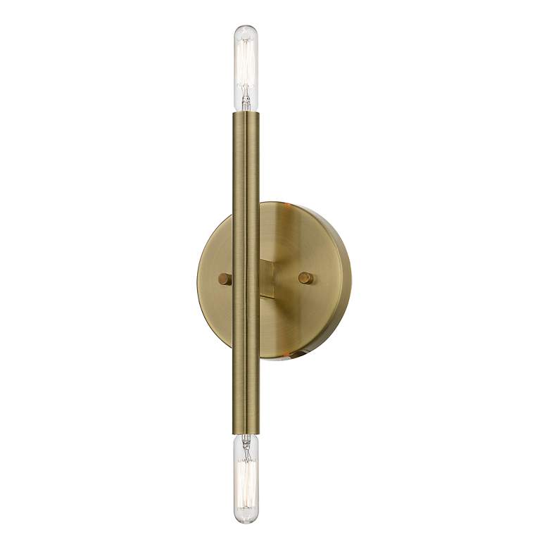 Image 5 Copenhagen 10" High Antique Brass ADA Wall Sconce more views
