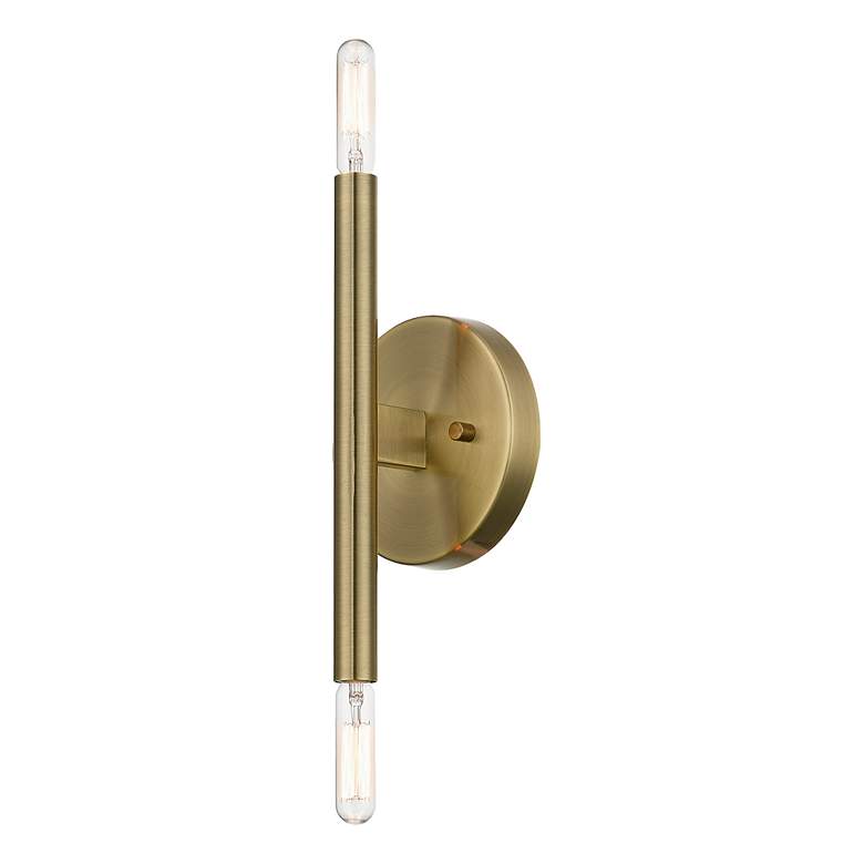 Image 6 Copenhagen 10" High Antique Brass ADA Wall Sconce more views
