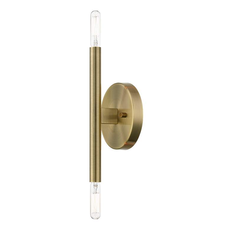 Image 7 Copenhagen 10" High Antique Brass ADA Wall Sconce more views