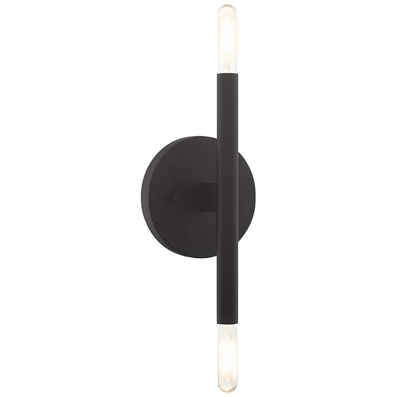 Image 3 Copenhagen 10 inch High Black 2-Light Wall Sconce