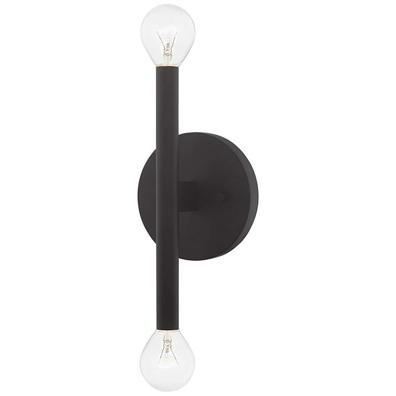 Image 5 Copenhagen 10 inch High Black 2-Light Wall Sconce more views