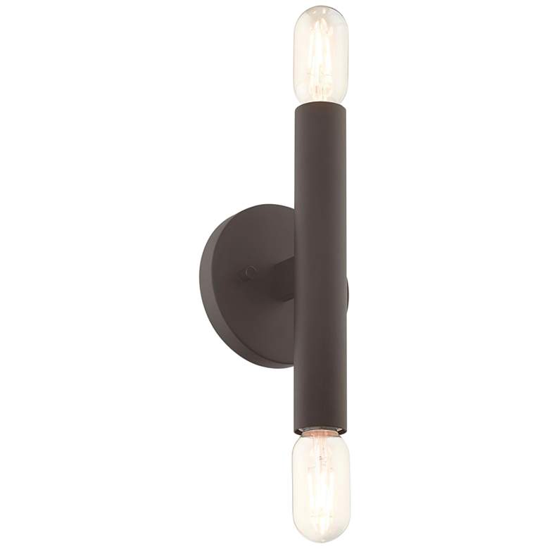 Image 3 Copenhagen 10" High Bronze Metal 2-Light Wall Sconce