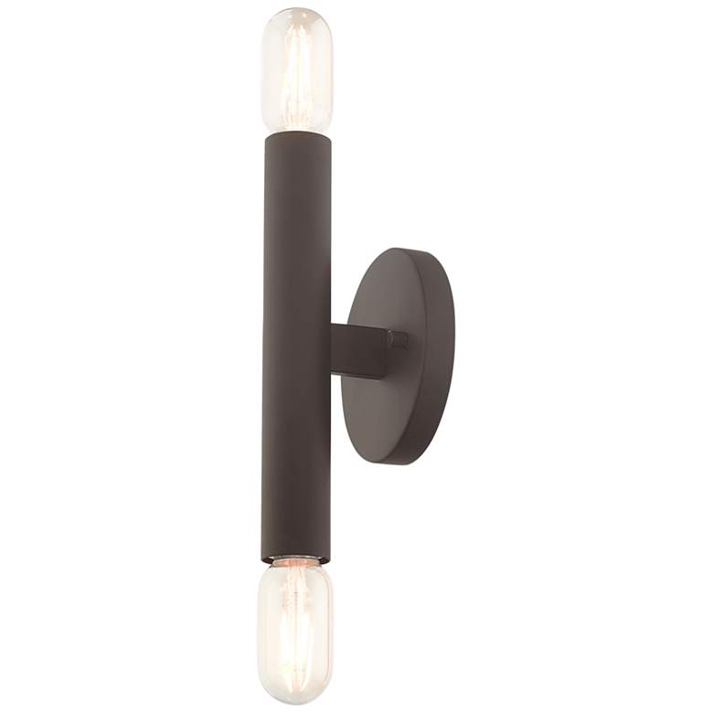 Image 6 Copenhagen 10 inch High Bronze Metal 2-Light Wall Sconce more views