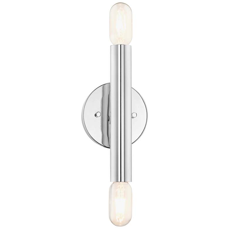 Image 3 Copenhagen 10" High Polished Chrome 2-Light Wall Sconce