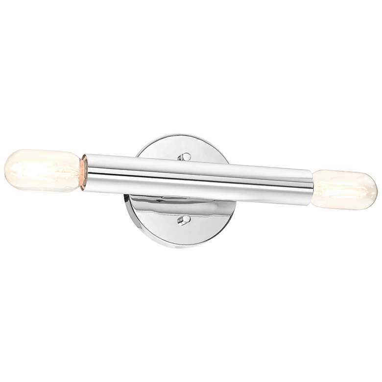 Image 6 Copenhagen 10" High Polished Chrome 2-Light Wall Sconce more views