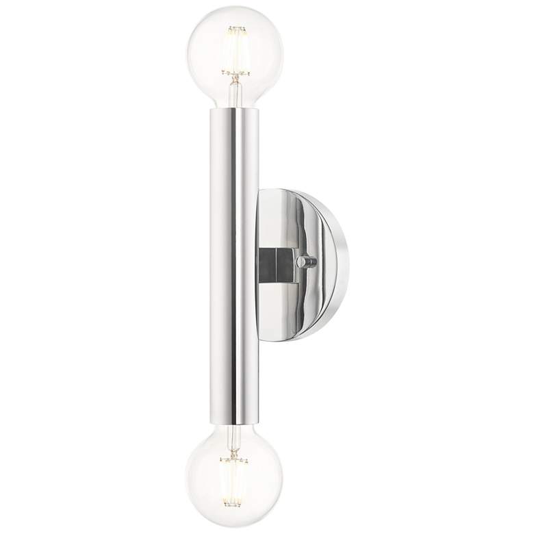 Image 7 Copenhagen 10" High Polished Chrome 2-Light Wall Sconce more views