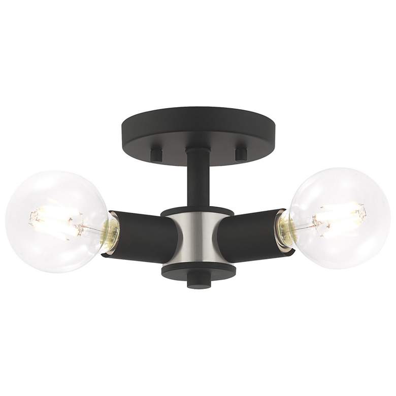 Image 5 Copenhagen 13 3/4" Wide 3 Light Black Modern Ceiling Light more views