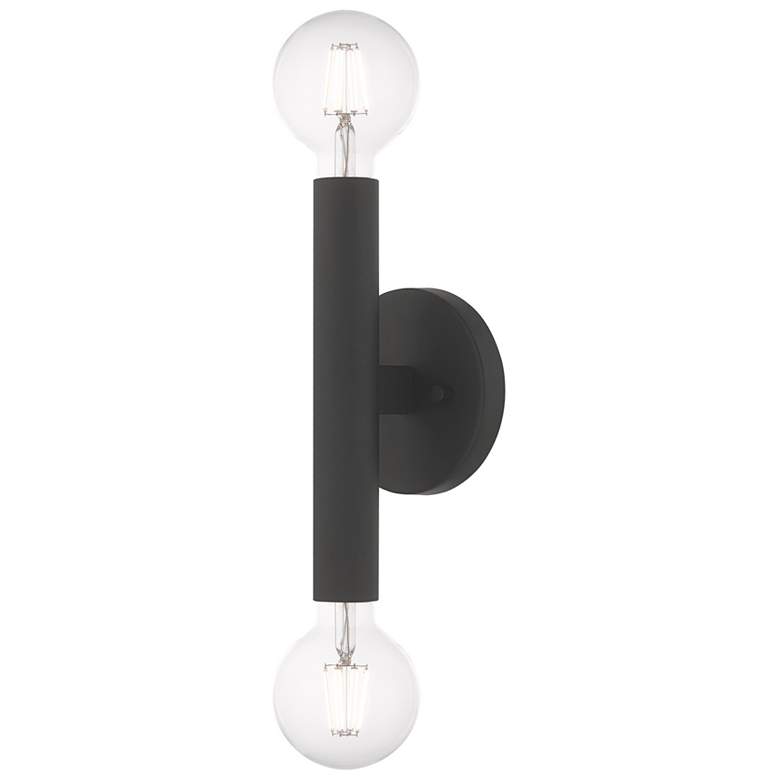 Image 4 Copenhagen 16.75" High 2 Light Black Modern Wall Sconce more views