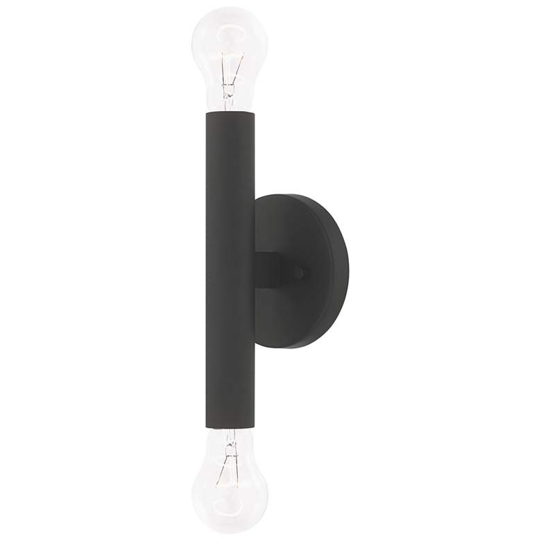 Image 5 Copenhagen 16.75" High 2 Light Black Modern Wall Sconce more views