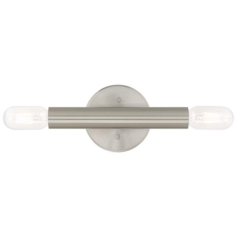 Image 6 Copenhagen 16.75" High 2 Light Brushed Nickel Modern Wall Sconce more views