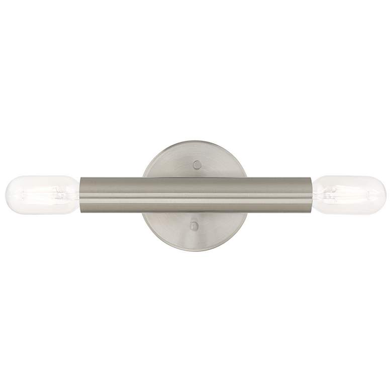 Image 6 Copenhagen 16.75 inch High 2 Light Brushed Nickel Modern Wall Sconce more views