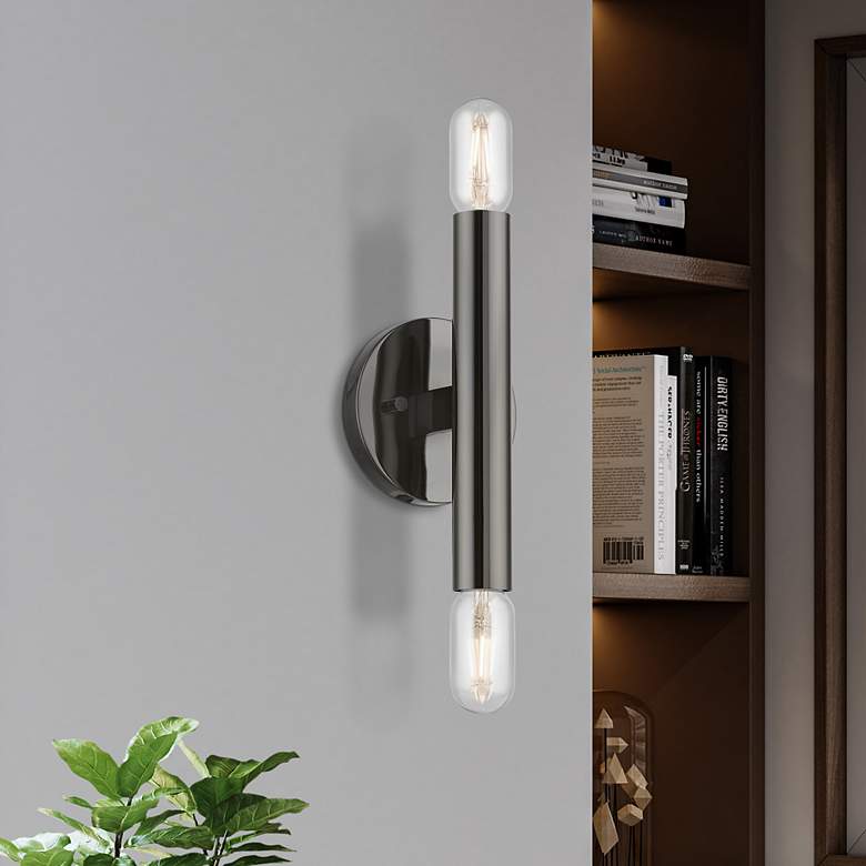 Image 1 Copenhagen 2 Light Black Chrome ADA Sconce