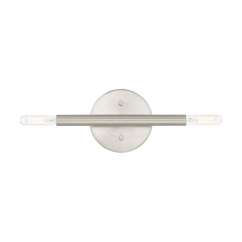 Image 4 Copenhagen 2 Light Brushed Nickel ADA Wall Sconce more views