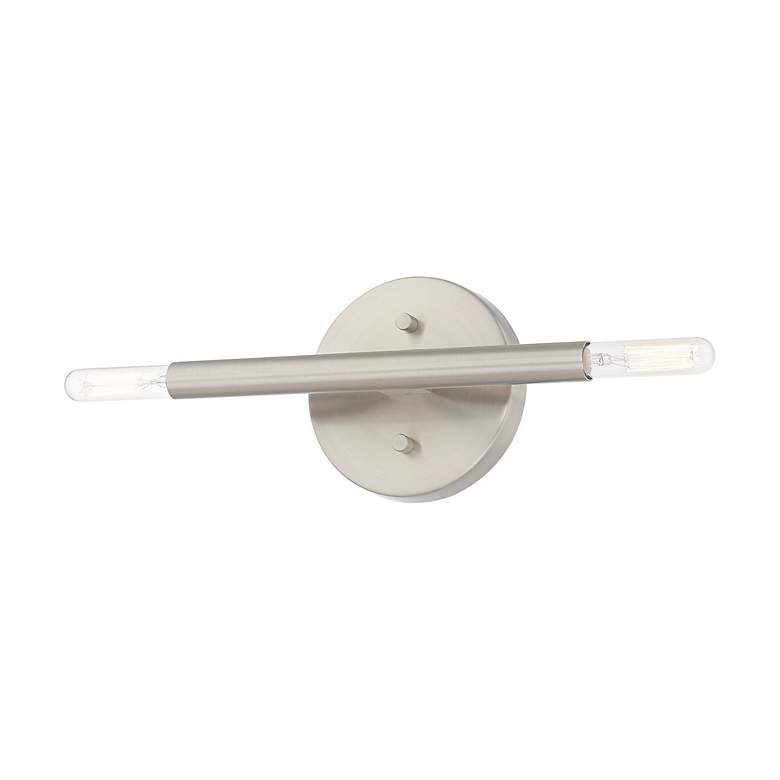 Image 5 Copenhagen 2 Light Brushed Nickel ADA Wall Sconce more views