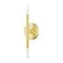 3_Copenhagen 2 Light Satin Brass ADA Sconce more views