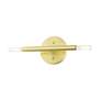 5_Copenhagen 2 Light Satin Brass ADA Sconce more views