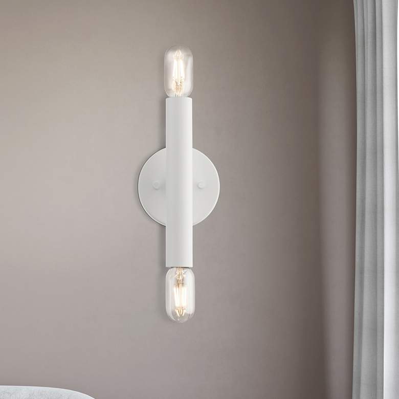 Image 1 Copenhagen 2 Light White ADA Sconce