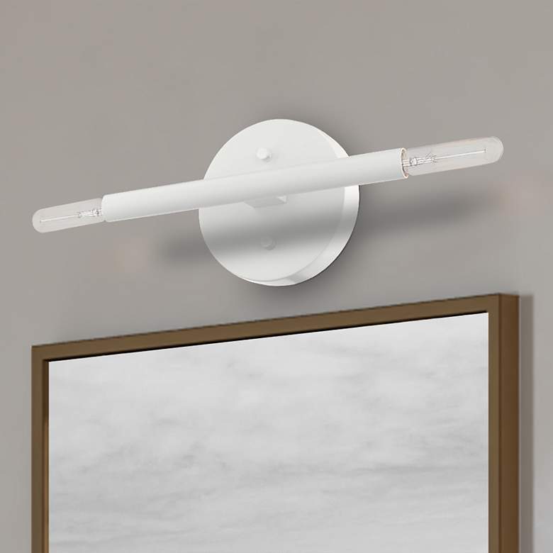 Image 1 Copenhagen 2 Light White ADA Sconce
