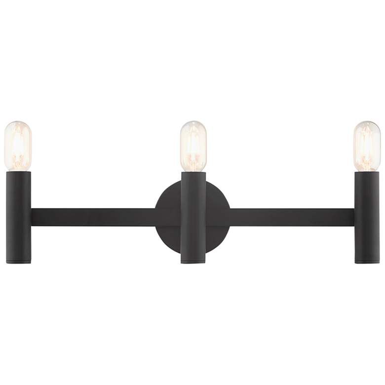 Image 2 Copenhagen 23 1/2" Wide Black 3-Light Bath Light