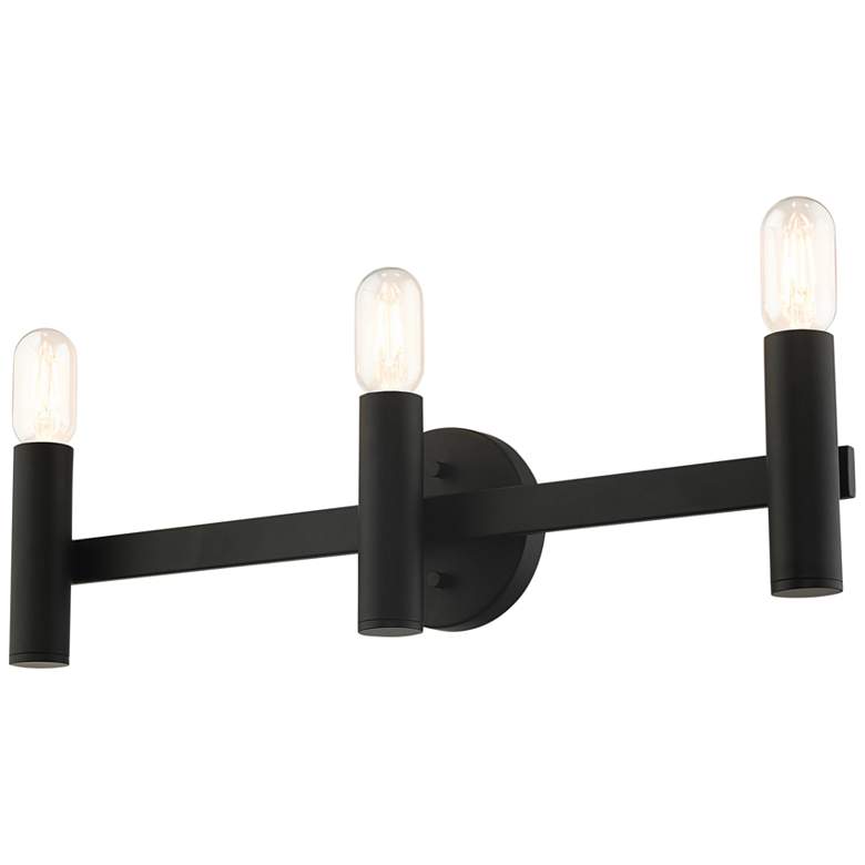 Image 6 Copenhagen 23 1/2" Wide Black 3-Light Bath Light more views